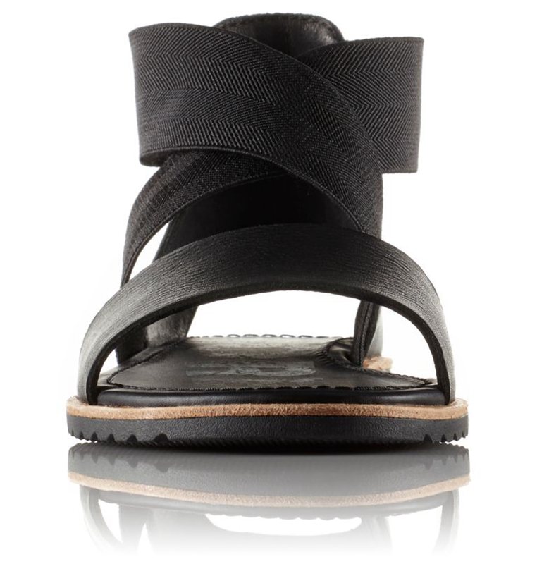 Sorel Dam Sandaler Svarta - Ella™ Flat - JUW-418057